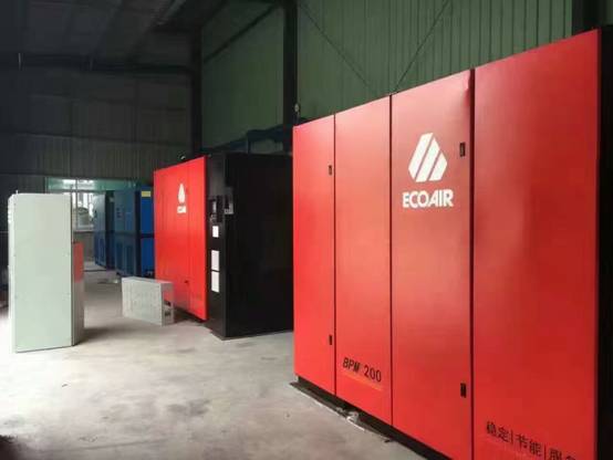 建材公司永磁變頻兩級壓縮螺桿空壓機